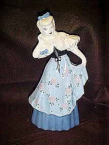 Weil Ware of California large figurine, blue dress