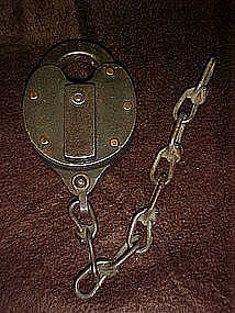 Antique railroad switch lock, late 1800's