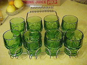 Viking  green georgian tumblers set of 8