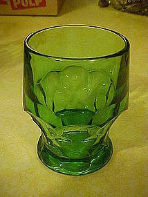 Viking georgian flat tumbler, green