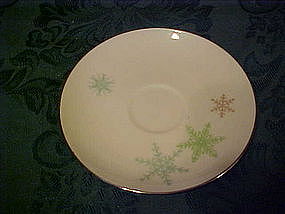 Harmony House china, snowflake pattern saucer