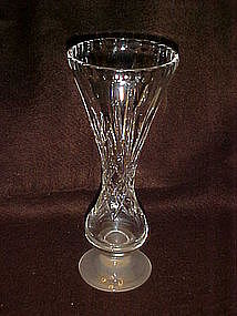 Fine lead crystal vase, cut and polished