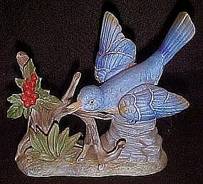 bisque porcelain bluebird figurine