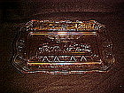 Tiara, Large Lords supper glass tray, pink, Indiana