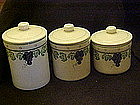 Crock Shop cannister set, grapes and vines