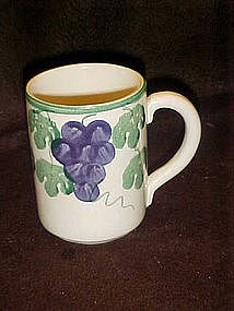 Crock Shop mugs, grapes and vines pattern