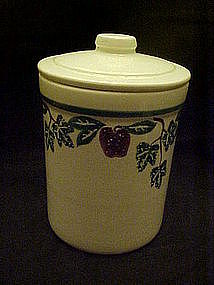 Crock Shop apples and Ivy, large cannister