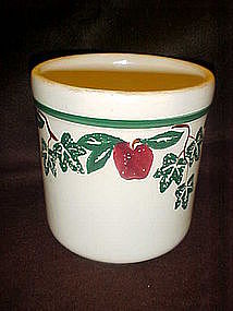 Crock Shop apples and Ivy medium cannister, no lid