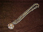 Vintage chocker pendant with aurora rhinestones