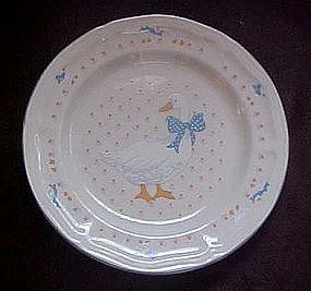 Aunt Rhody Blue goose salad plate, Tienshan