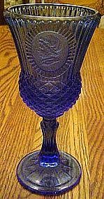 Avon Fostoria Mt. Vernon Martha Washington blue goblet