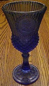 Avon Fostoria Mt. Vernon George Washington blue goblet