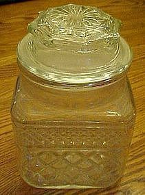 Anchor Hocking Wexford clear square apothecary jar