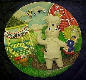 Pillsbury doughboy Kiss-me-cake collector plate