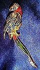 Large enamel and rhinestone parrot pin