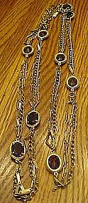 Sarah Coventry golden embers long chain necklace