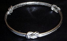 Monet silver knot bangle bracelet