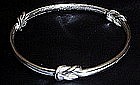 Monet silver knot bangle bracelet
