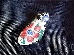 Vintage hand painted miniature bird, Mexico