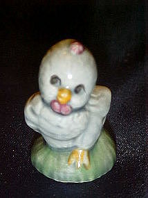 Miniature blue chick figurine