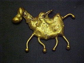 Handmade brass camel pendant