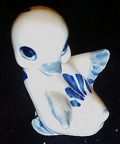 Little  mini delft duck, just 1 3/4" tall