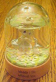 Precious Moments snow globe, Waddle I do....