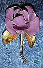 Lovely purple rose pin,  marked Cerrito
