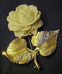 Accessocraft NYC vintage rose pin