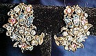 Vintage Hollycraft rhinestone clip earrings