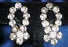 Sparkling vintage rhinestone clip earrings