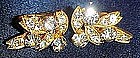 Eisenberg crystal rhinestone clip earrings