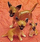 Vintage bone china  miniature chihuahua family
