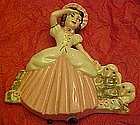 Little Bo Peep hand painted  ceramic wall decor