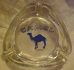 Camel cigarettes clear glass ashtray with camel logo