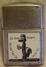 Vintage pengui lighter, Do unto others, funny lighter,