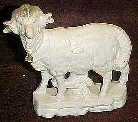 Antique bisque sheep figurine