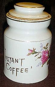 Moss rose instant coffee jar / cannister