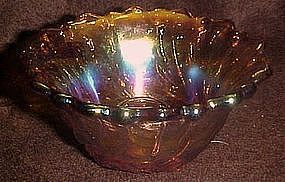 Indiana Pebble leaf candle holder, marigold carnival