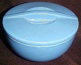 Hall delphinium blue 6" round covered leftover dish