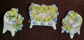 Miniature china parlor set, with flowers,Germany