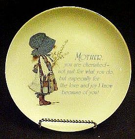 Holly Hobbie lasting memories, Mother poem  plate