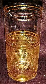Set of 8 vintage drinking glasses with gold