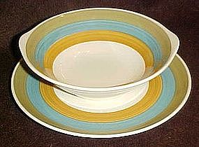 Kasuga Riviera Rainbow, salad plate or tabbed bowls
