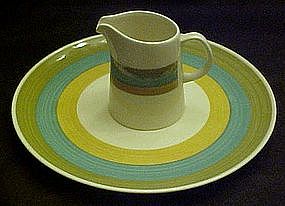 Kasuga Riviera Rainbow, dinner plate or creamer