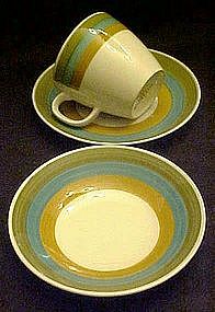 Kasuga Riviera rainbow, cup / saucer or dessert bowl