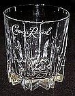 Crown Royal logo crystal rocks whiskey  glasses