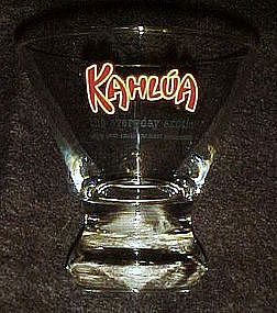 Kahlua advertising  bar glass