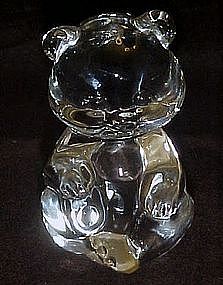 Crystal teddy bear figurine, paperweight