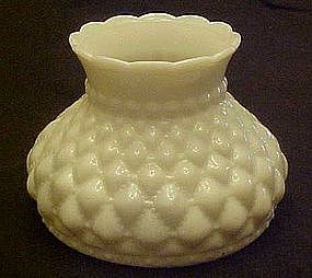 Diamond quilted milk glass replacement lamp shade.